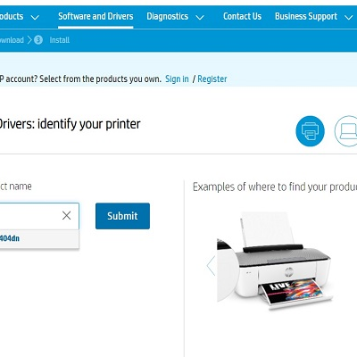 Hướng dẫn tải Driver máy in HP M404Dn