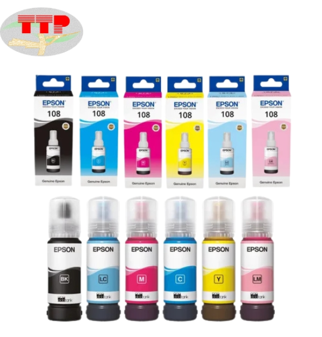 Hộp mực Epson 108 BK, C, M, Y, LC, LM