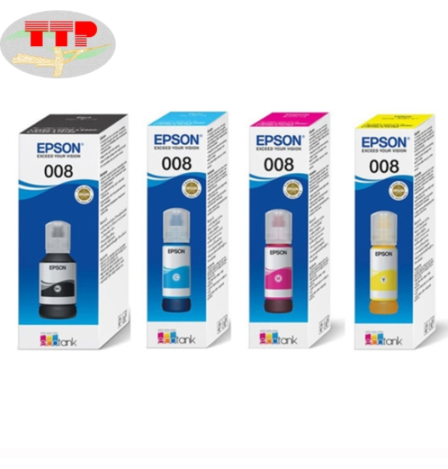 Hộp mực Epson 008 BK, C, M, Y