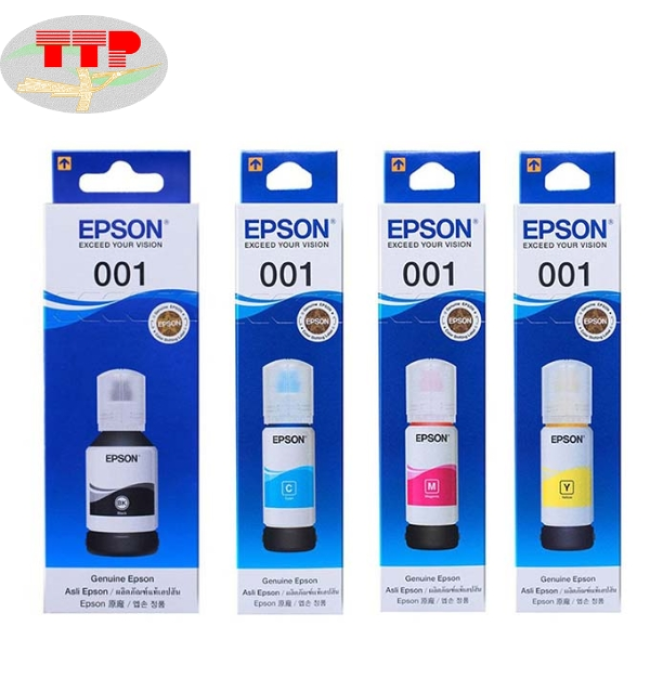 Hộp mực Epson 001 BK, C, M, Y