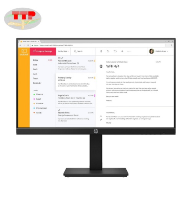 Màn hình HP P24h G4 7VH44AA 23.8 inch/ FHD/ HDMI/ DP/ VGA/ IPS