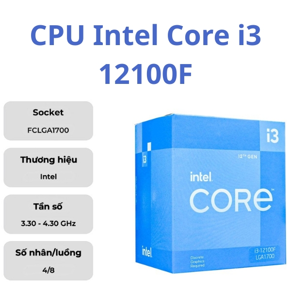 CPU Intel Core i3 12100F TTP