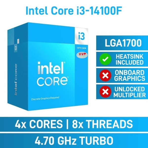 CPU Intel Core i3 14100F TTP