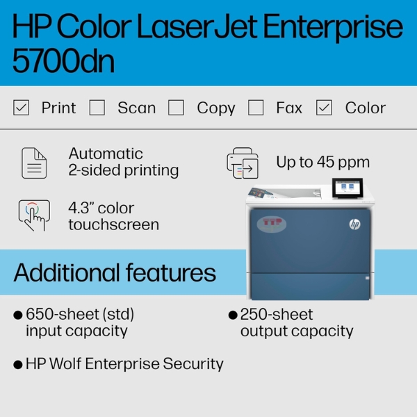 Máy in laser màu HP Enterprise 5700dn TTP