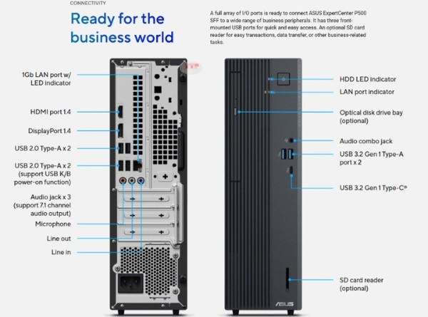 Máy tính bộ ASUS P500SV-05210H003W Core 5 210H