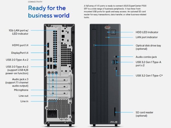 Máy tính bộ Asus P500SV-31315U003W i3-1315U