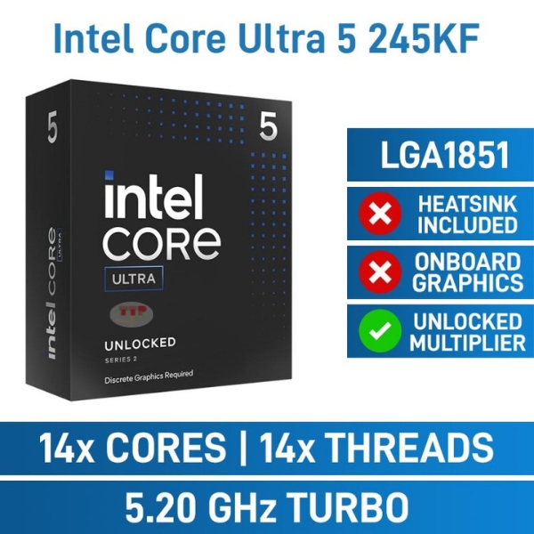 CPU Intel Core Ultra 5 245KF 