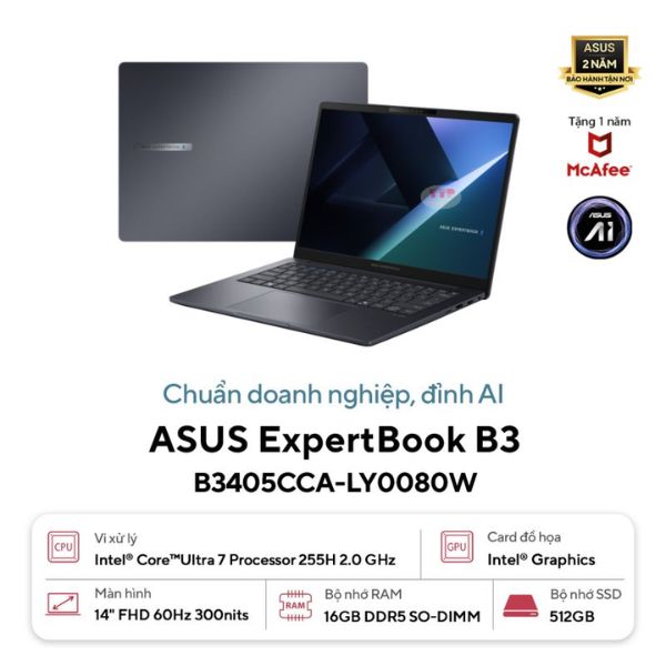 Laptop ASUS ExpertBook B3 B3405CCA-LY0080W Ultra 7 255H