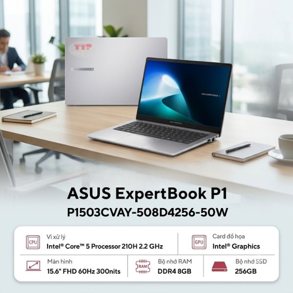 Laptop ASUS ExpertBook P1 P1503CVAY-508D4256-50W Core 5 210H