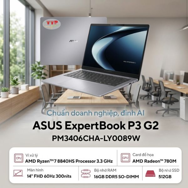 Laptop ASUS ExpertBook P3 PM3406CHA-LY0089W Ryzen 7 8840HS