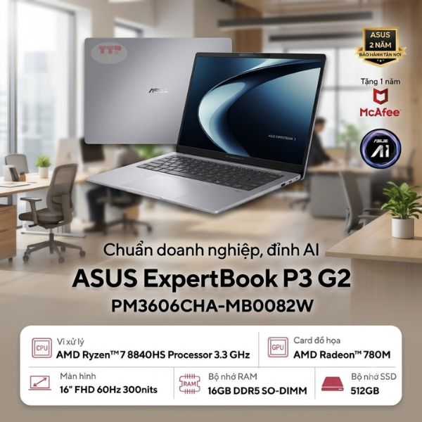 Laptop ASUS ExpertBook P3 PM3606CHA-MB0082W Ryzen 7 8840HS