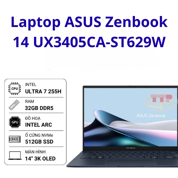 Laptop ASUS Zenbook 14 UX3405CA-ST629W Ultra 7 225H