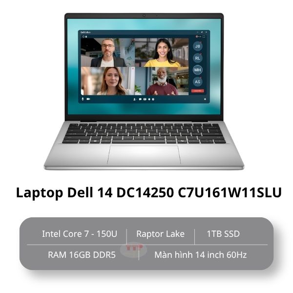 Laptop Dell 14 DC14250 C7U161W11SLU Core 7-150U