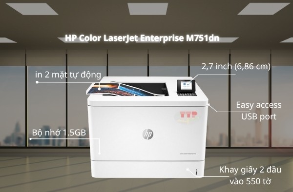 Máy in màu HP Color LaserJet Enterprise M751dn T3U44A