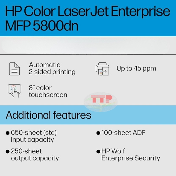 Máy in màu HP Color LaserJet Enterprise MFP 5800DN 6QN29A