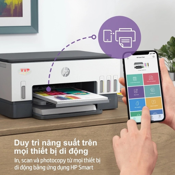 Máy in phun màu HP Smart Tank 670 6UU48A TTP