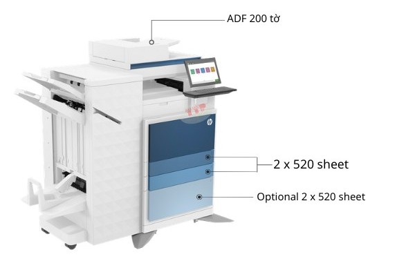 Máy photocopy HP LaserJet Managed Flow E731z 5QK02A