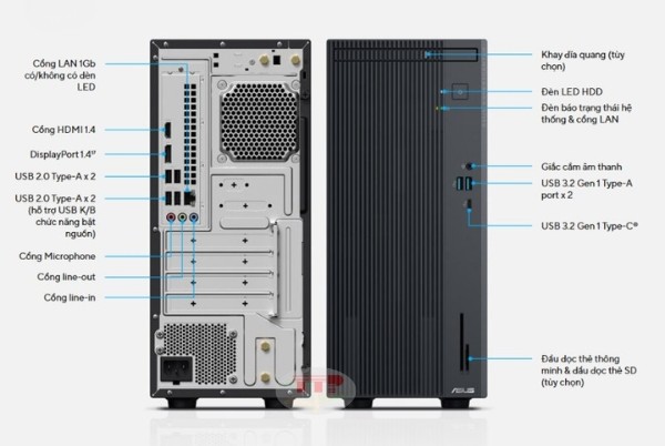 Máy tính bộ ASUS P500MV-05210H003W Core 5 210H