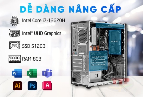 Máy tính bộ ASUS P500MV-13620H043W i7 13620H