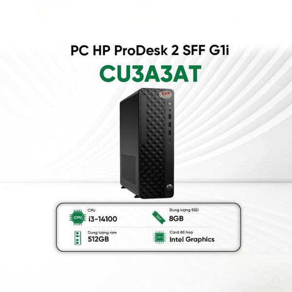 Máy tính bộ HP Prodesk 2 SFF G1i CU3A2AT i3-14100