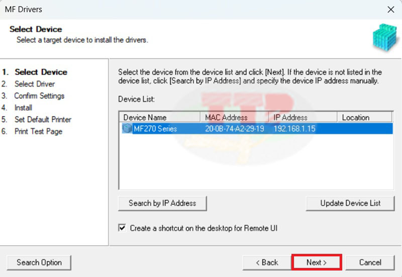 cài đặt driver Canon MF272Dw