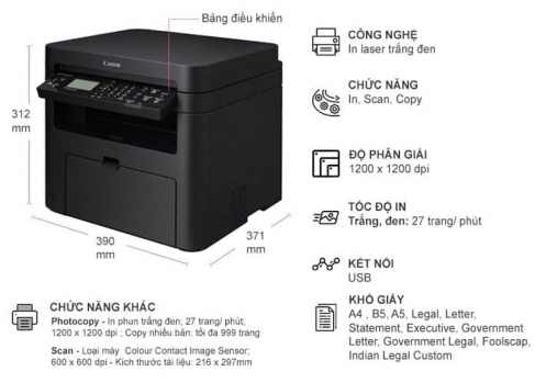 Máy in đa chức năng Canon MF 232W