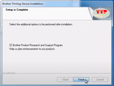 Hoàn thành cài đặt máy in Brother 2321D