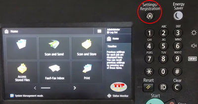 Bước 1 kết nối wifi Canon IR 2625I