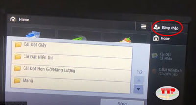 Đăng nhập máy photocopy Canon IR2625i