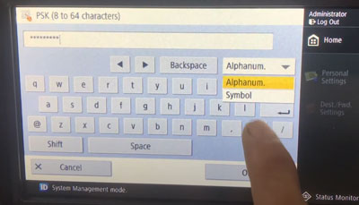 nhập mật khẩu wifi