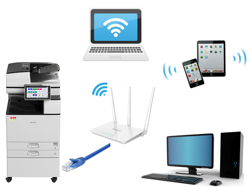 Ricoh IM 2500 kết nối WiFi không dây
