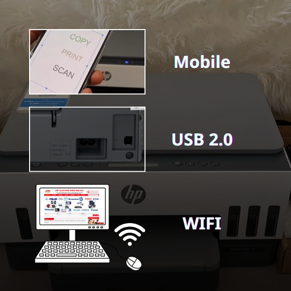 Máy in phun màu HP Smart Tank 720 6UU46A