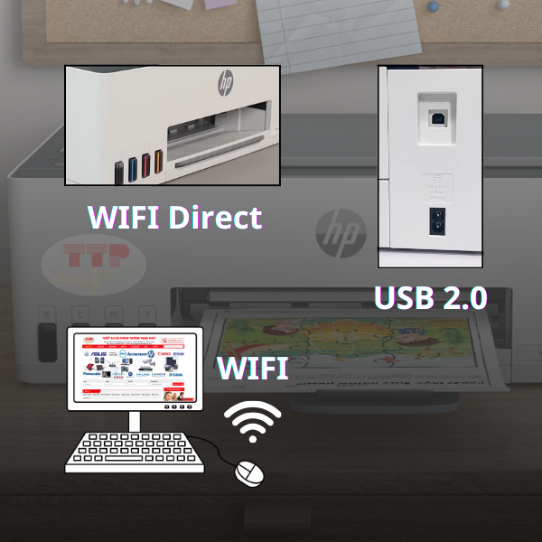 Máy in phun màu HP Smart Tank 215 3D4L4A