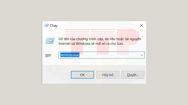 Bước 1 - Sửa lỗi máy in không in được lỗi Print Spooler