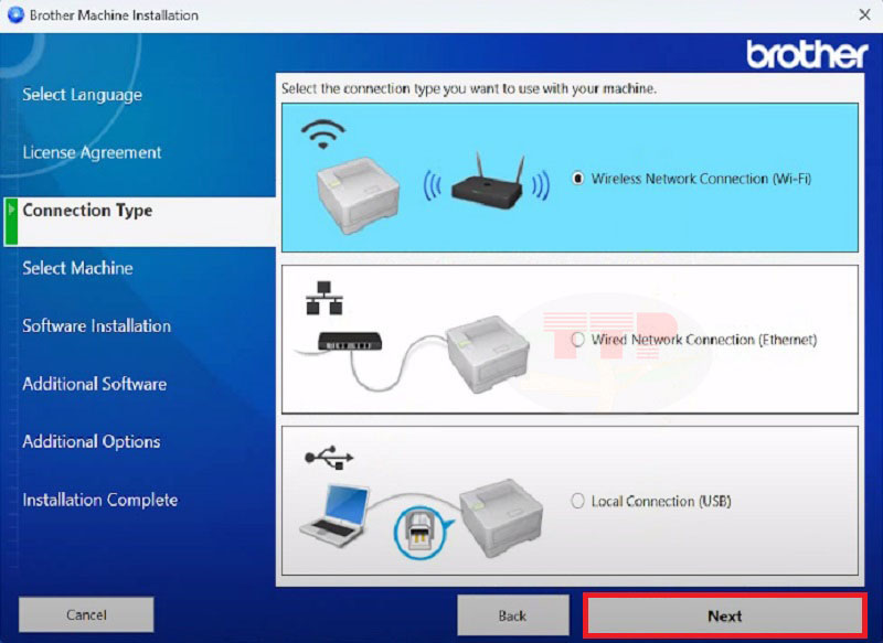 Hướng dẫn cài đặt Driver  Brother HL-L3240CDW - Bước 4