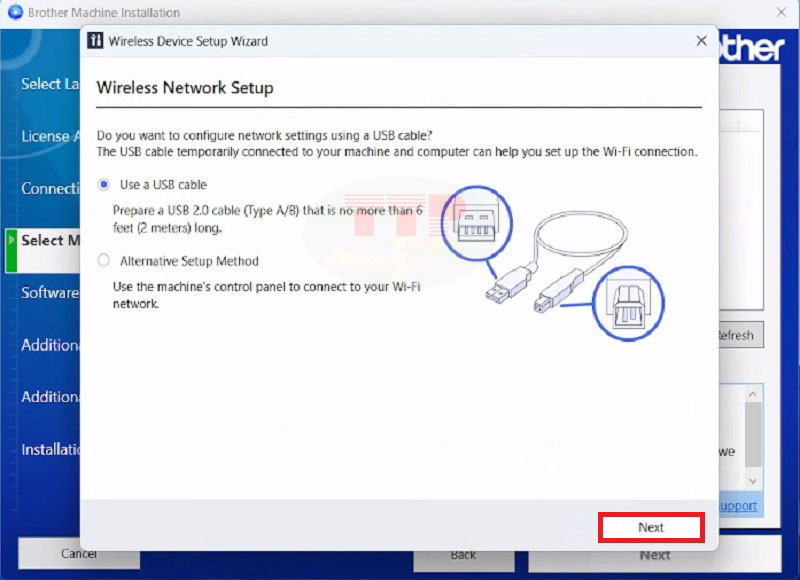 Hướng dẫn cài đặt Driver  Brother HL-L3240CDW - Bước 5