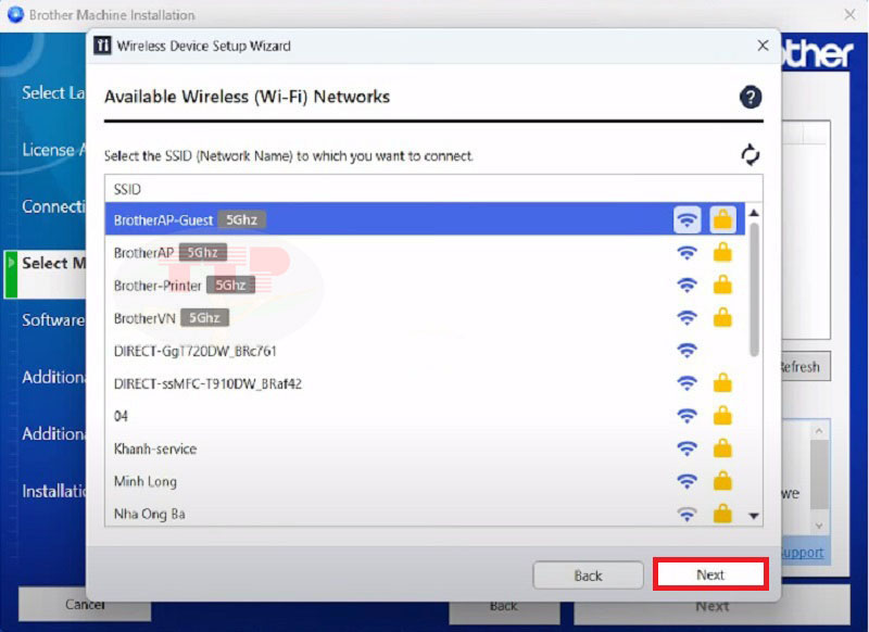 Hướng dẫn cài đặt Driver  Brother HL-L3240CDW - Bước 6