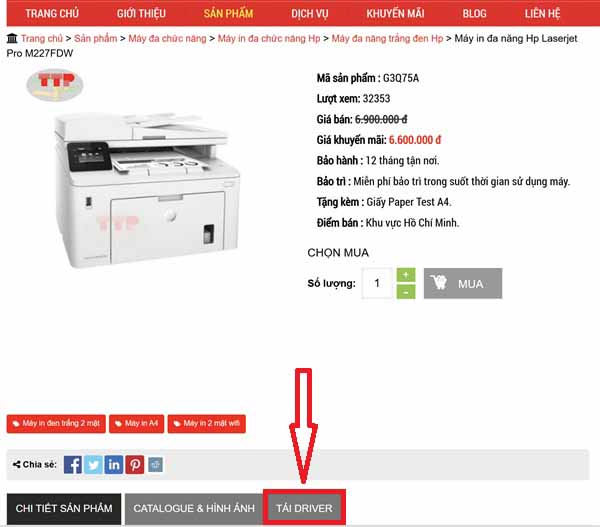 Cài đặt Driver máy in Hp Laserjet Pro M227FDw 227Fdn 227Sdn 