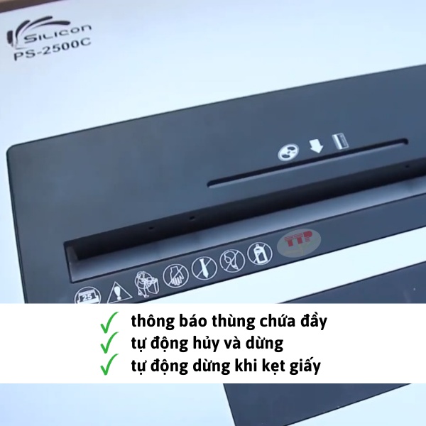 Máy hủy tài liệu Silicon PS 2500C