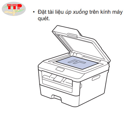 dat tai lieu len mat guong b7535dw
