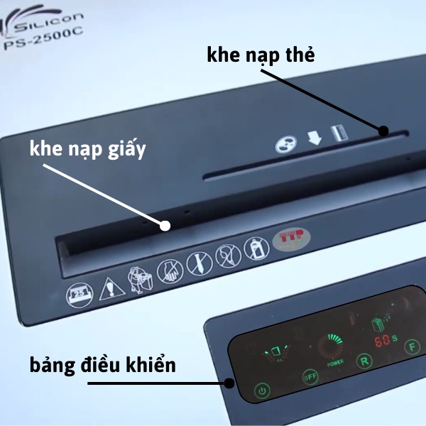 Máy hủy tài liệu Silicon PS 2500C