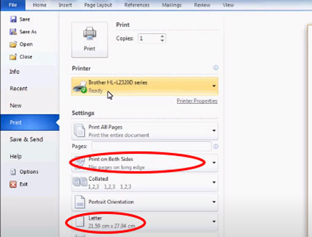 Hướng dẫn in 2 mặt Brother