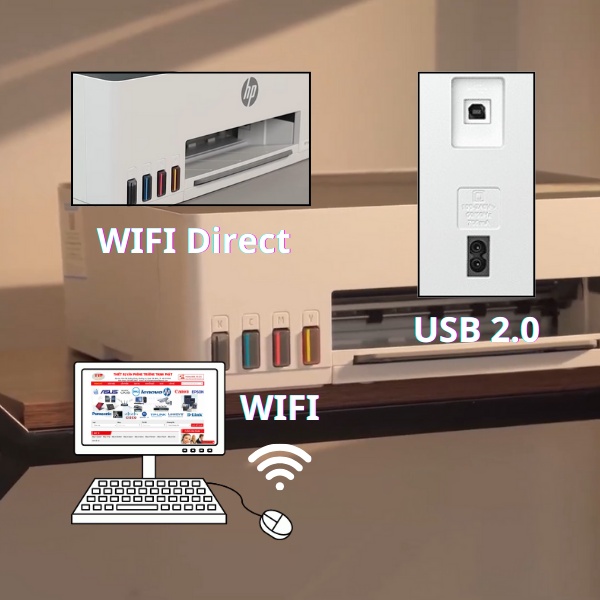 Máy in phun màu HP Smart Tank 210 3D4L3A