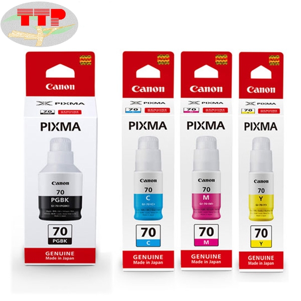 Hộp mực Canon GI-70 BK, C, M, Y TTP