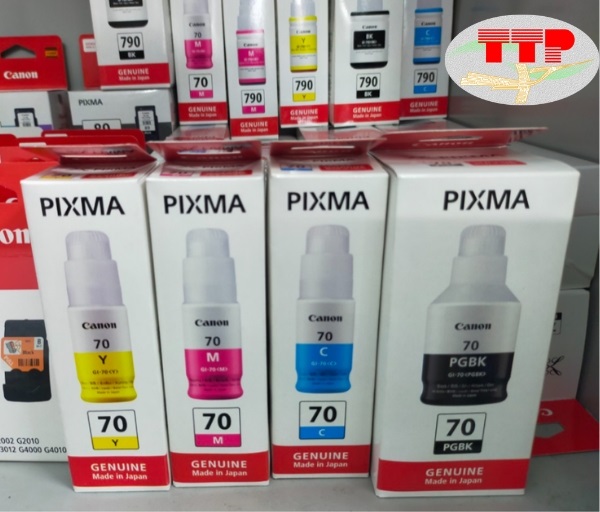 Hộp mực Canon GI-70 BK, C, M, Y TTP