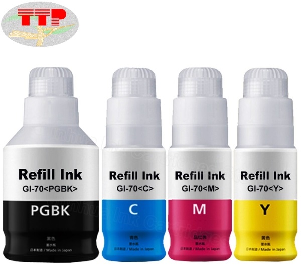 Hộp mực Canon GI-70 BK, C, M, Y TTP