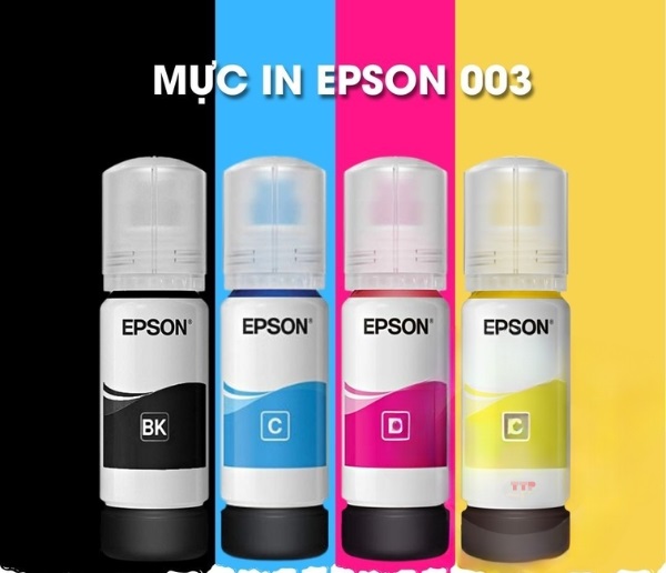 Hộp mực Epson 003 BK, C, M, Y TTP