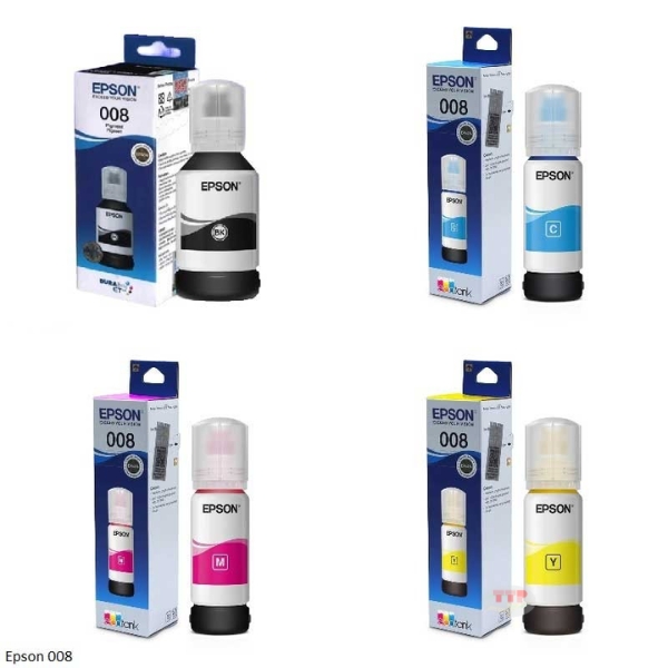 Hộp mực Epson 008 BK, C, M, Y TTP