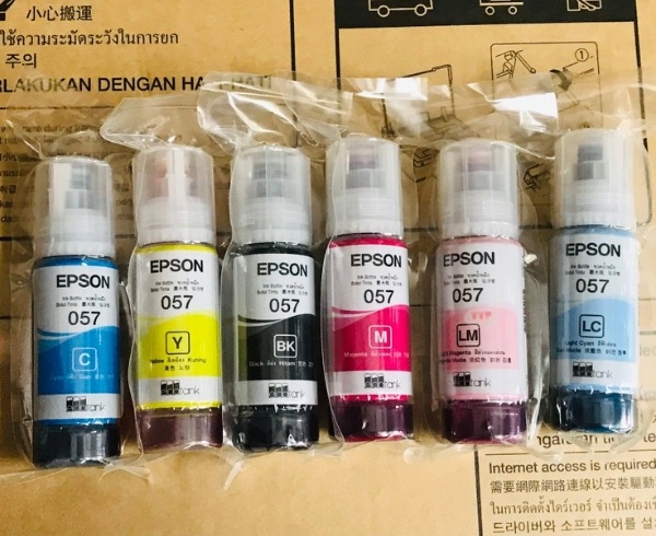 Hộp mực Epson 057 BK, C, M, Y, LC, LM TTP