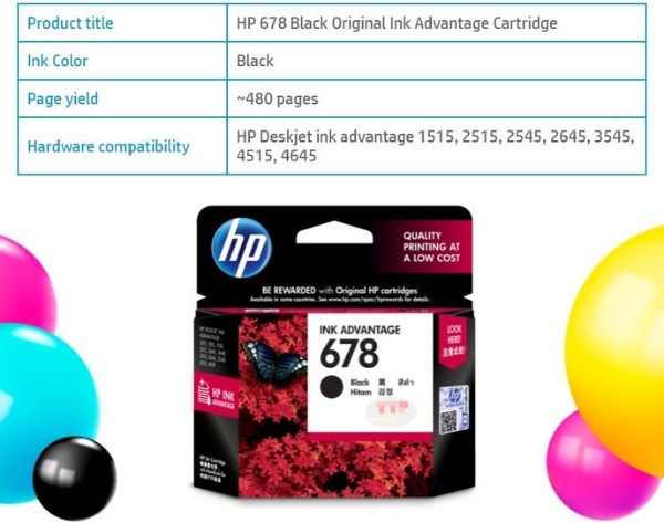 Hộp mực HP 678 TTP
